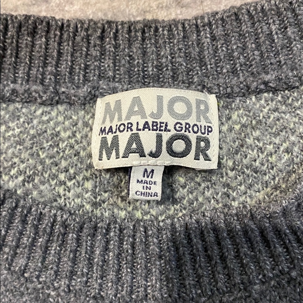 Gray Cloud Pattern Sweater Size Medium - image 2